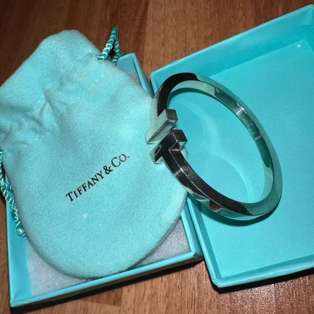 Tiffany & Co. Silver T Bangle Sterling Silver - Picture 2 of 4
